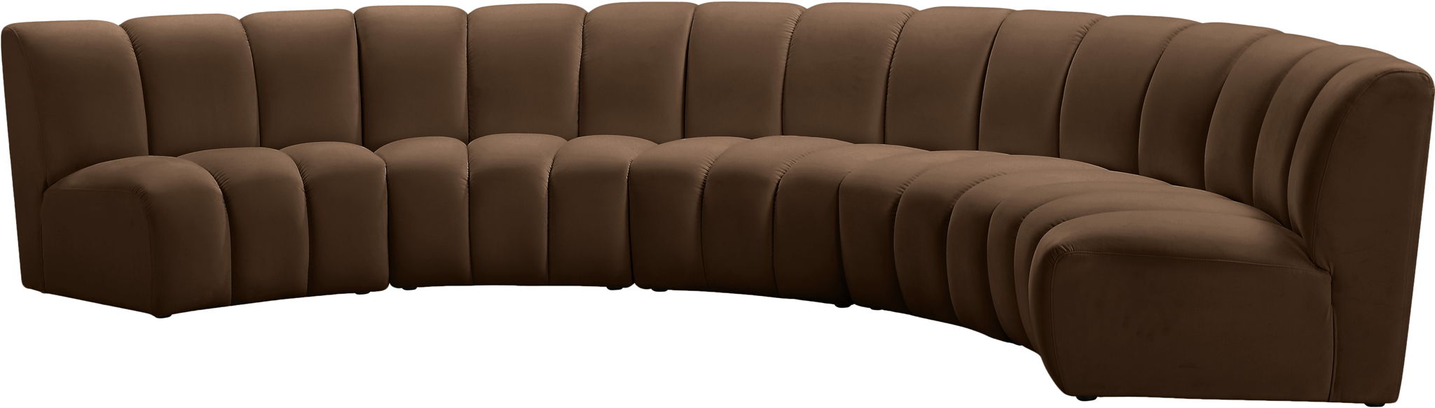 Infinity - 5 Piece Velvet Modular Sectional - Simple Home Plus