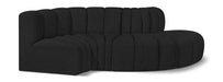 Arc - Boucle Fabric 4 Piece L-Shaped Modular Sofa - Simple Home Plus
