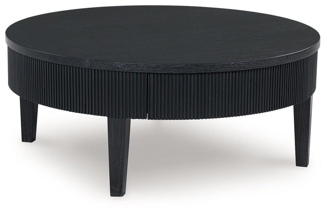 Marstream - Black - Round Cocktail Table - Simple Home Plus