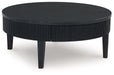 Marstream - Black - Round Cocktail Table - Simple Home Plus