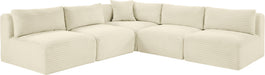 Shaggy - 5 Piece Modular Corner Armless Sectional - Simple Home Plus
