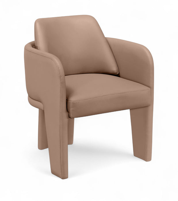 Vanda - Vegan Leather Upholstered Dining Chair - Tan - Simple Home Plus