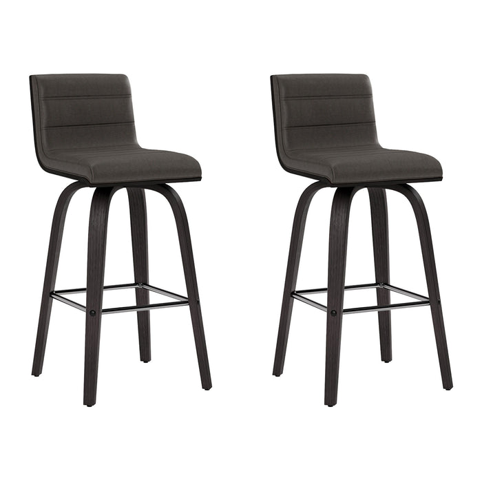 Vienna - 26" Swivel Counter Stool - Black Wood - Simple Home Plus