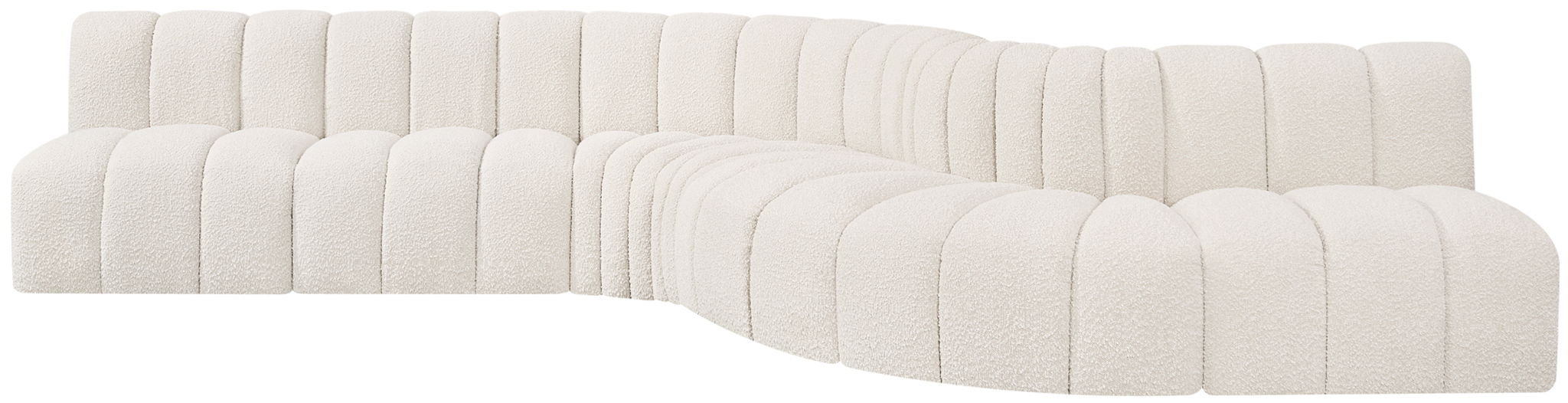 Arc - Boucle Fabric 7 Piece Modular Sofa - Simple Home Plus