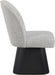 Marlowe - Linen Textured Fabric Upholstered Swivel Dining Side Chair - Stained Black - Simple Home Plus