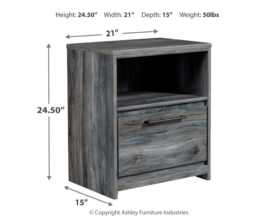 Baystorm - One Drawer Night Stand - Simple Home Plus