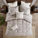 Sofia - Embroidered Decorative Square Pillow - Gray - Simple Home Plus