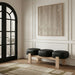 Woodcrest - Vegan Leather Upholstered Bench - Painted Natural Base - Simple Home Plus