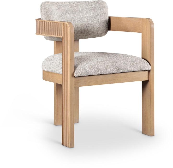 Sacha - Linen Dining Chair With Natural Base (Set of 2) - Simple Home Plus