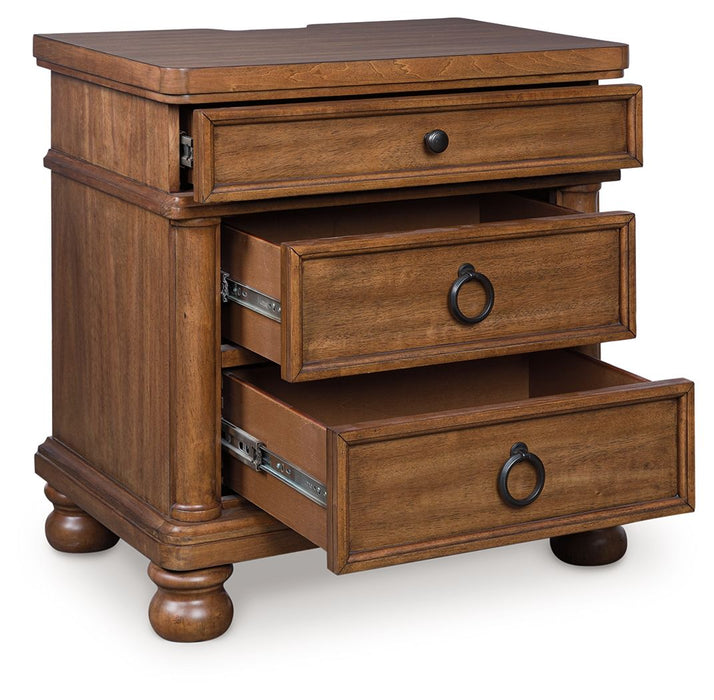 Rowlenstown - Three Drawer Night Stand - Simple Home Plus