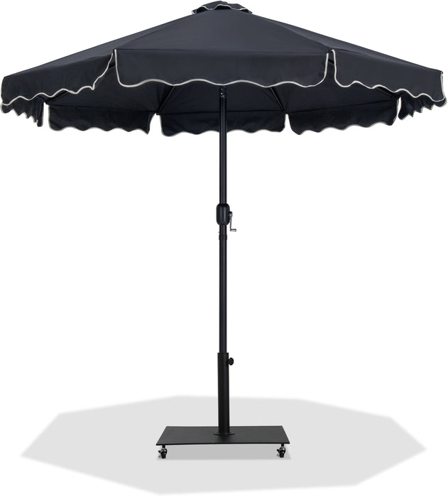 Amalfi - Aluminum Patio Umbrella - Black Base / Black Pole - Simple Home Plus