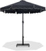 Amalfi - Aluminum Patio Umbrella - Black Base / Black Pole - Simple Home Plus