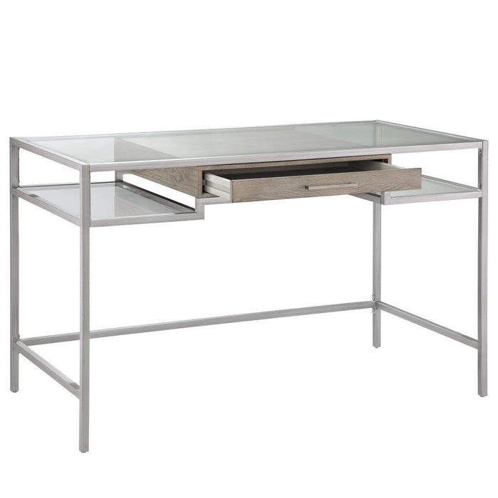 Adela - Writing Desk - Antique Silver - Simple Home Plus