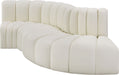 Arc - Faux Leather 4 Piece L-Shaped Modular Sofa - Simple Home Plus