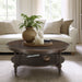 Philippe - Round Coffee Table With Shelf - Brown - Simple Home Plus