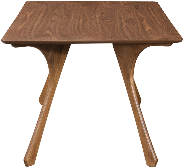 Glenwood - 71" Solid Wood And Walnut Veneer Dining Table - Brown - Simple Home Plus