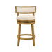 Noely - Modern Farmhouse Swivel Wood Counter Height Kitchen Bar Stool - Simple Home Plus