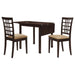 Kelso - 3 Piece Drop Leaf Dining Table Set - Cappuccino - Simple Home Plus