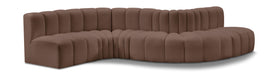 Arc - Faux Leather 6 Piece Curved Modular Sofa - Simple Home Plus
