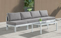 Nizuc - Outdoor Patio 4 Seat Armless Modular Sofa With White Frame - Simple Home Plus