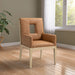 Gwendolyn - Faux Leather Dining Arm Chair With Natural Frame - Simple Home Plus