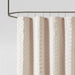 Metro - Woven Clipped Solid Shower Curtain - Sand - Simple Home Plus