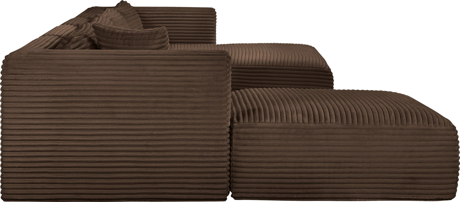 Shaggy - 5 Piece Modular Sectional With Chaise And Ottoman - Simple Home Plus