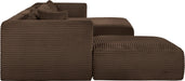 Shaggy - 5 Piece Modular Sectional With Chaise And Ottoman - Simple Home Plus