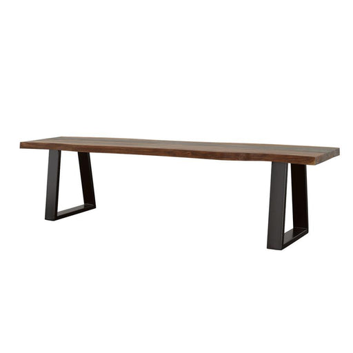 Ditman - Live Edge Wood Dining Bench - Gray Sheesham - Simple Home Plus