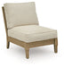 Clare View - Armless Chair With Cushion - Beige - Simple Home Plus