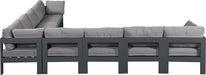 Nizuc - Outdoor Patio 9 Piece Modular Sectional With Gray Frame - Simple Home Plus