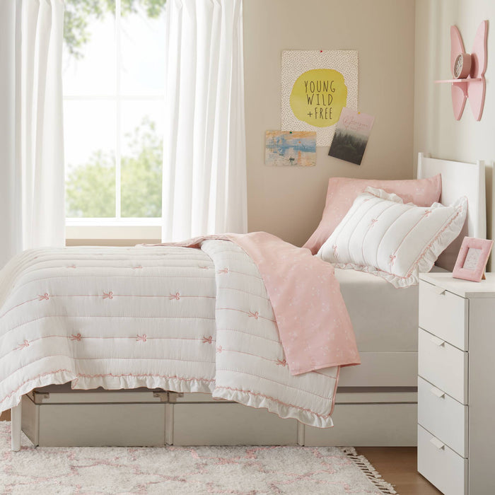 Liv - Twin Quilt Set - Pink - Simple Home Plus
