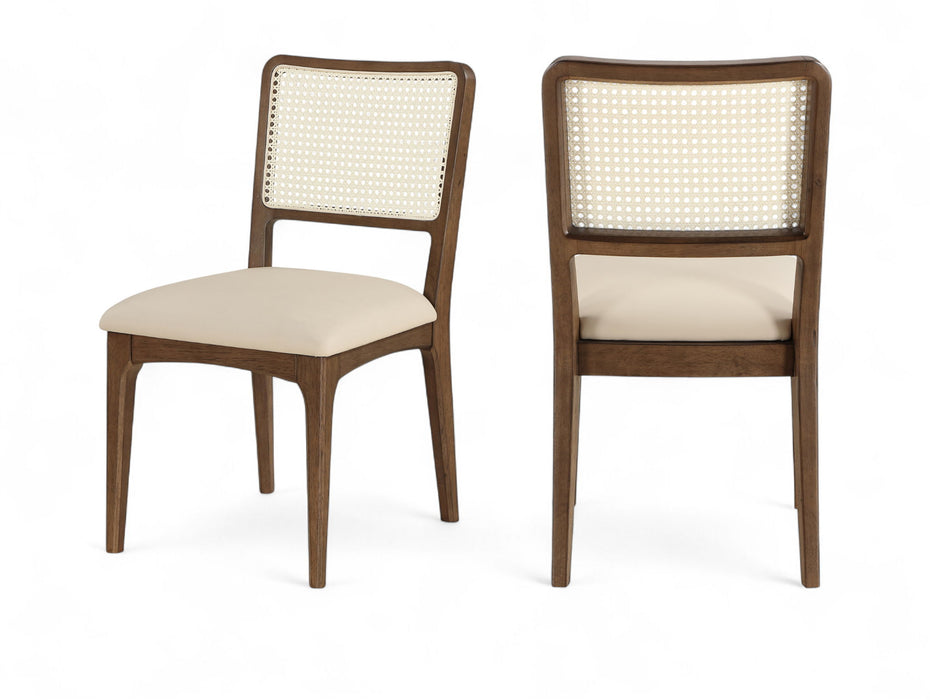 Atrium - Upholstered Seat Dining Chair With Brushed Brown Base (Set of 2) - Simple Home Plus