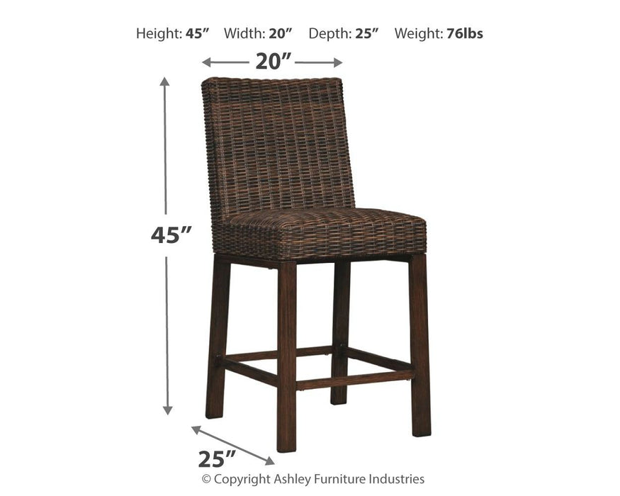 Paradise Trail - Medium Brown - Barstool (Set of 2) - Simple Home Plus