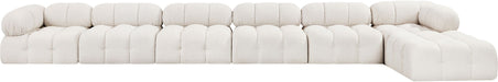 Ames - 7 Piece Boucle Fabric Modular L-Shaped Sectional - Simple Home Plus