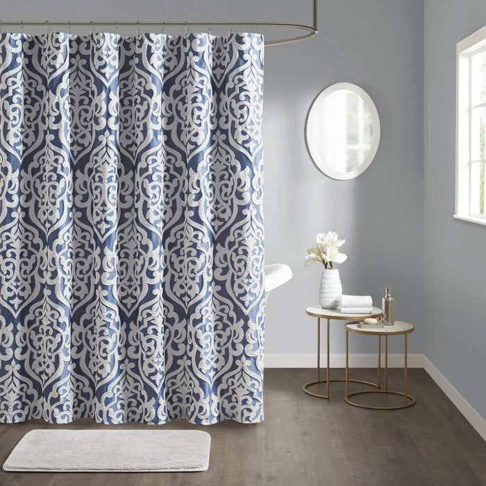 Odette - Shower Curtain - Navy - Simple Home Plus