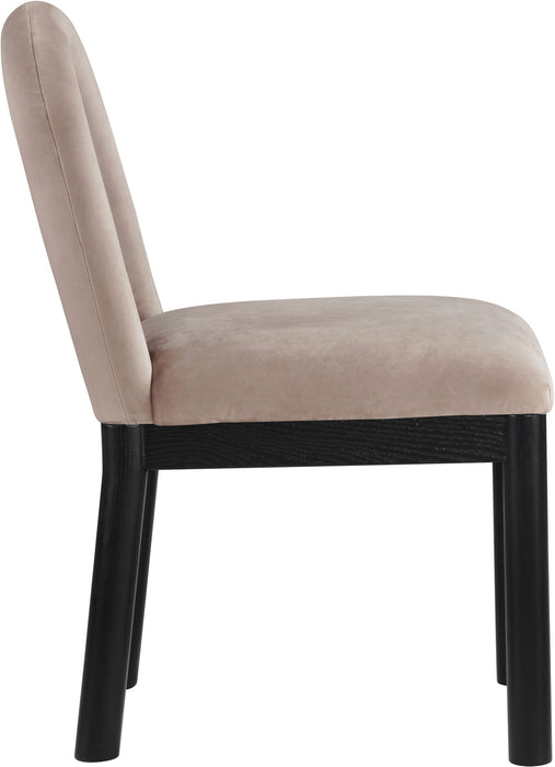 Conrad - Velvet Dining Chair With Black Legs - Simple Home Plus
