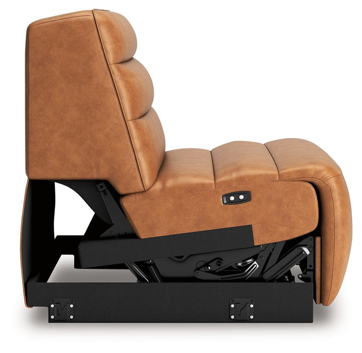 Modero - 5-Piece Power Reclining Sectional - Toffee - Simple Home Plus