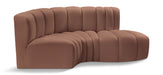 Arc - Faux Leather 3 Piece Modular L-Shaped Sofa - Simple Home Plus