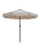 Amalfi - Aluminum Patio Umbrella - Light Brown Base / Black Pole - Simple Home Plus