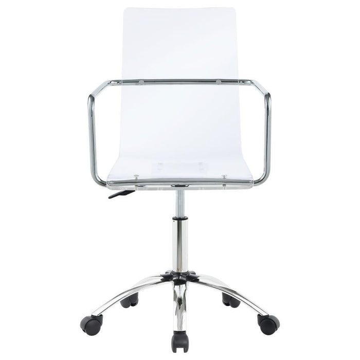 Amaturo - Acrylic Adjustable Home Office Desk Chair - Clear - Simple Home Plus