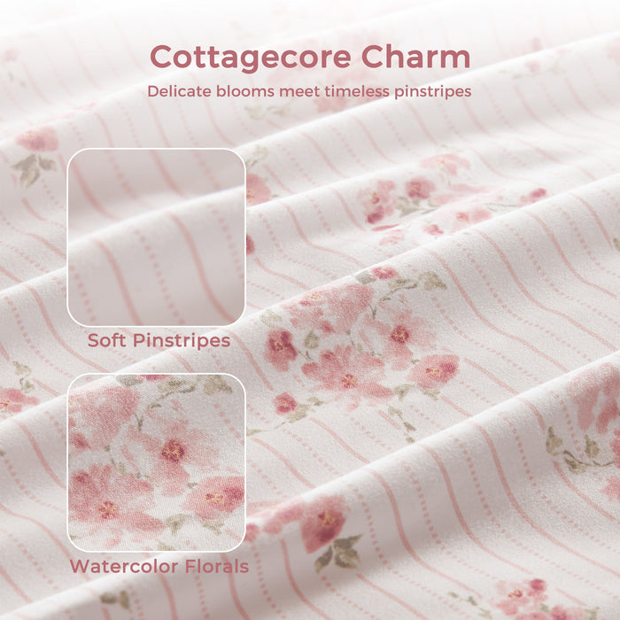 Anabelle - Queen Comforter Set - Pink