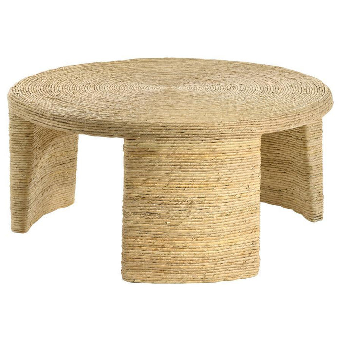 Artina - Woven Rattan Round Table - Simple Home Plus