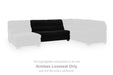SimpleJoy - Armless Loveseat - Onyx - Simple Home Plus