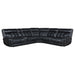 Hewitt - Leather Upholstered Power Reclining Sectional - Black - Simple Home Plus