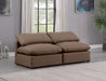 Indulge - Faux Leather 2 Seat Modular Armless Sofa - Simple Home Plus
