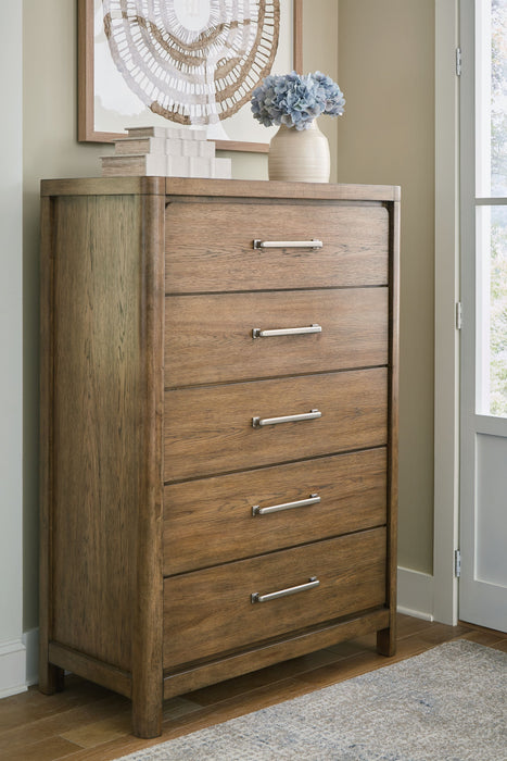 Cabalynn - Light Brown - Five Drawer Chest - Simple Home Plus
