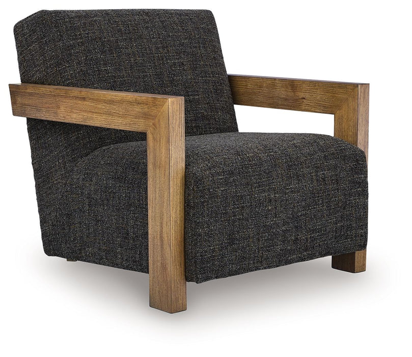Dorney - Accent Chair - Charcoal / Brown - Simple Home Plus