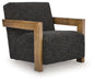Dorney - Accent Chair - Charcoal / Brown - Simple Home Plus