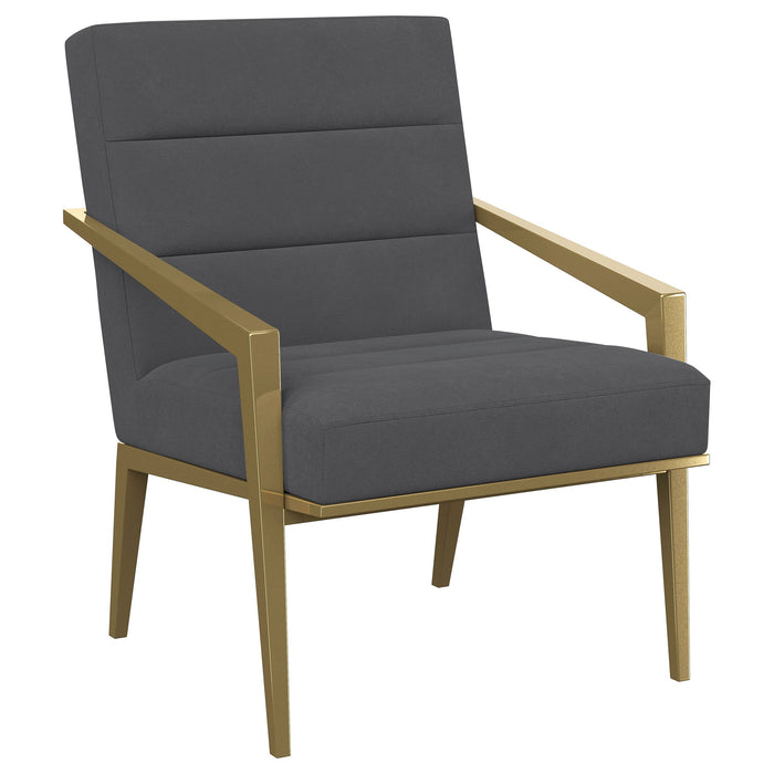 Kirra - Upholstered Metal Arm Accent Chair - Simple Home Plus
